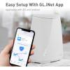 imageGLB2200 Velica TriBand Wireless Mesh Router 400Mbps 24GHz  2x867Mbps 5GHz OpenWrt PreInstalled AdGuard DDR3L 512MB 16MB Nor Flash EMMC 8GB Easy Setup with App 2Pack Renewed