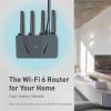 imageGLiNet GLAX1800Flint WiFi 6 Router Dual Band Gigabit Wireless Internet Router  5 x 1G Ethernet Ports  Up to 120 Devices  OpenVpnampampWireGuardAX1800