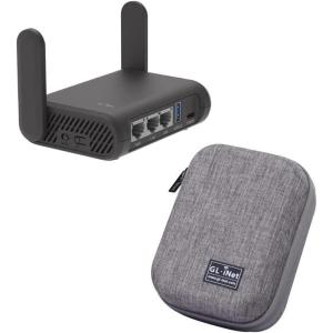 imageGLiNet GLA1300 Slate Plus Wireless VPN Encrypted Travel Router ampamp Gadget Organizer CaseGrey
