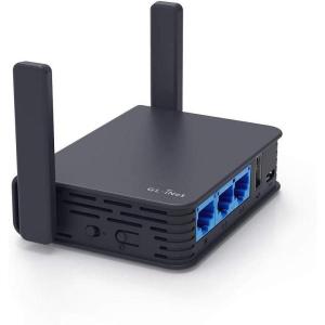 imageGLiNet GLAR750SExt Slate Gigabit Travel AC VPN Router 300Mbps24GHz433Mbps5GHz WiFi 128MB RAM MicroSD Support Repeater Bridge OpenWrtLEDE preInstalled Cloudflare DNS Renewed