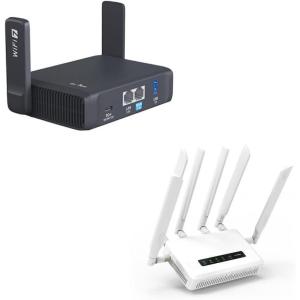 imageGLiNet GLBE3600 Slate 7 Portable Travel Router ampamp GLiNet GLX3000 Spitz AX Cellular Gateway 5G Router