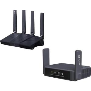 imageGLiNet GLBE9300Flint 3 TriBand WiFi 7 Router ampamp GLiNet GLBE3600 Slate 7 Portable Travel Router