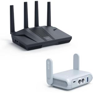 imageGLiNet GLMT3000 Beryl AX PocketSized WiFi 6 Wireless Travel Gigabit Router ampamp GLiNet GLMT6000 Flint 2 WiFi 6 Router