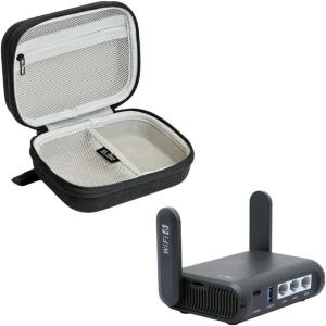 imageGadget Organizer Case Black ampamp GLiNet GLAXT1800 Slate AX PocketSized WiFi 6 Gigabit Travel Router