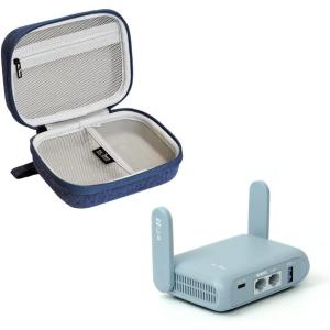 imageGadget Organizer Case Blue ampamp GLiNet GLMT3000 Beryl AX PocketSized WiFi 6 AX3000 Wireless Travel Gigabit Router